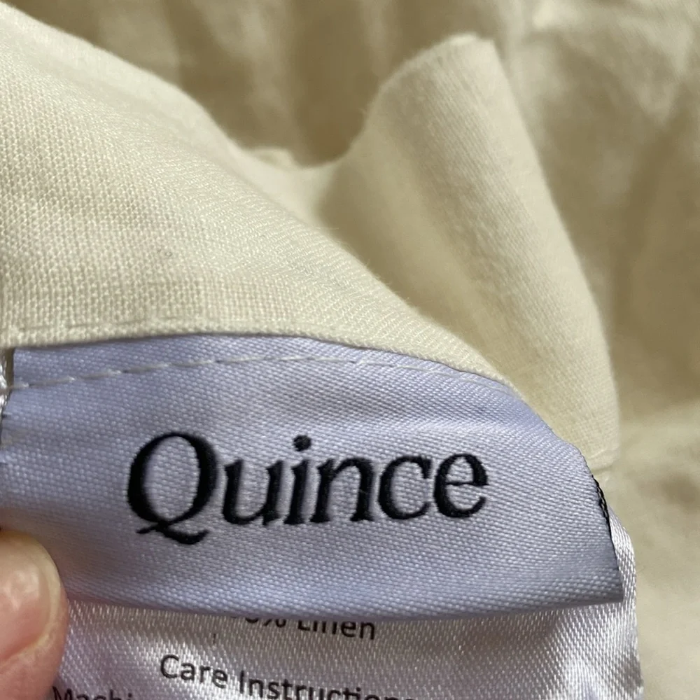 Quince 100% Linen Full/Queen Duvet Color In Natural Beige